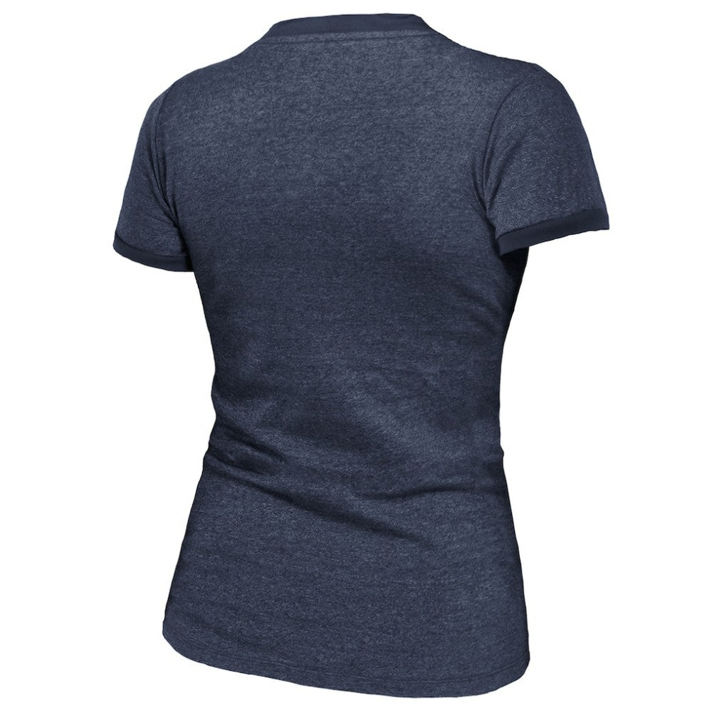 NHL Navy Florida Panthers Majestic Threads Women's 2025 Stanley Cup Champions Tri-Blend Ringer T-Shirt