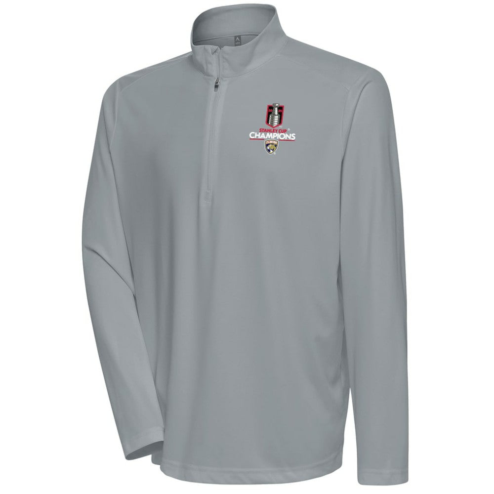 NHL Gray Florida Panthers Fanatics 2025 Stanley Cup Champions Flex Quarter-Zip Pullover