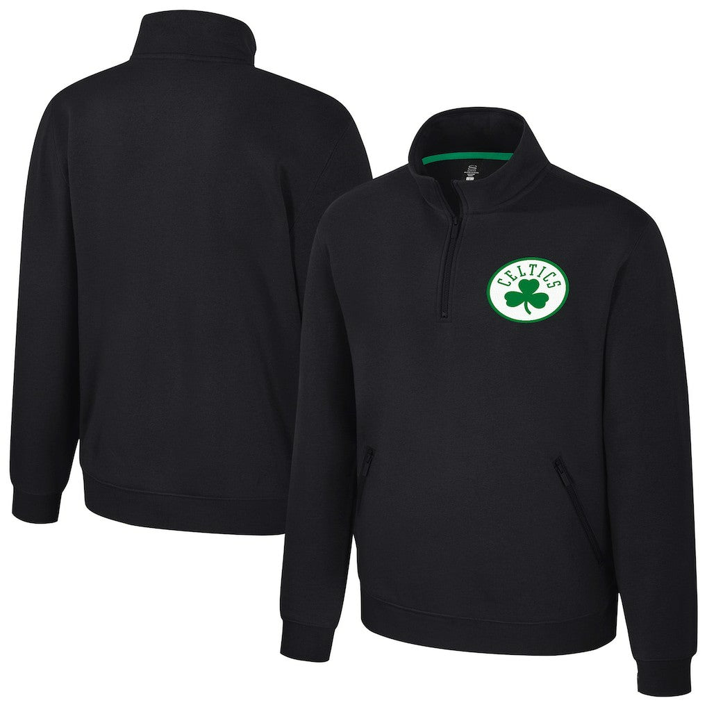 NBA Boston Celtics Stadium Essentials Unisex Varsity Trainer Quarter-Zip Pullover