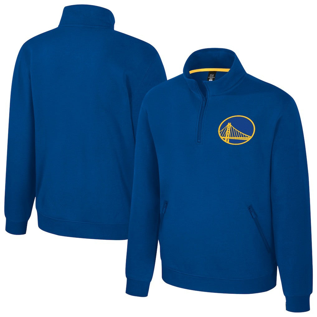 NBA Golden State Warriors Stadium Essentials Unisex Varsity Trainer Quarter-Zip Pullover sale