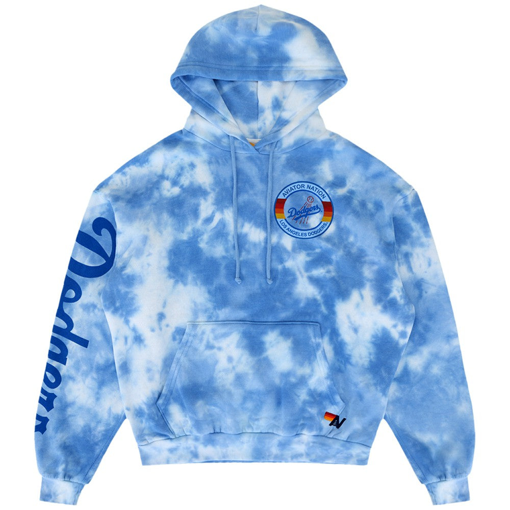 MLB Los Angeles Dodgers Aviator Nation x MLB Unisex Tie-Dye Tri-Blend Hoodie