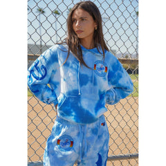 MLB Los Angeles Dodgers Aviator Nation x MLB Unisex Tie-Dye Tri-Blend Hoodie