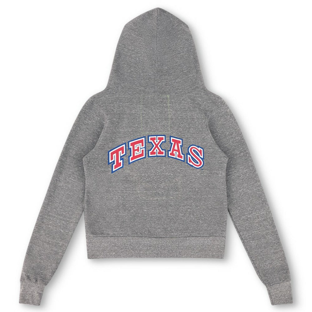 MLB Texas Rangers Aviator Nation x MLB Unisex 5-Stripe Tri-Blend Full-Zip Hoodie