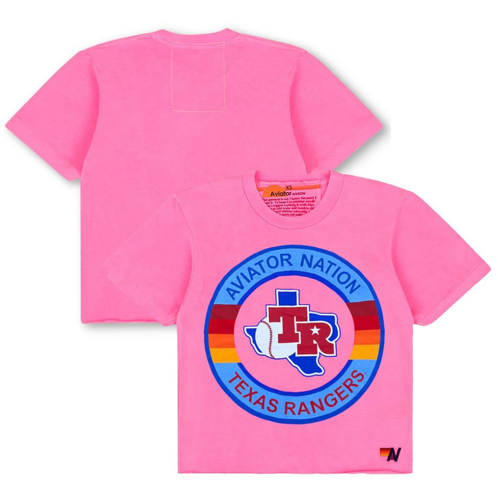 MLB Texas Rangers Aviator Nation x MLB Women's Tri-Blend Boyfriend T-Shirt