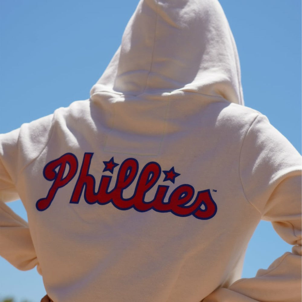 MLB Philadelphia Phillies Aviator Nation x MLB Unisex Five-Stripe Tri-Blend Full-Zip Hoodie