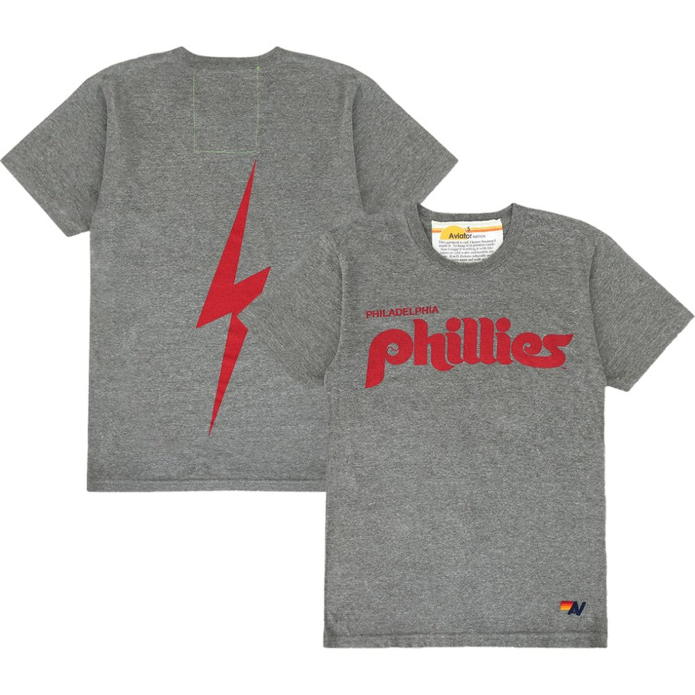 MLB Philadelphia Phillies Aviator Nation x MLB Unisex Bolt Tri-Blend T-Shirt