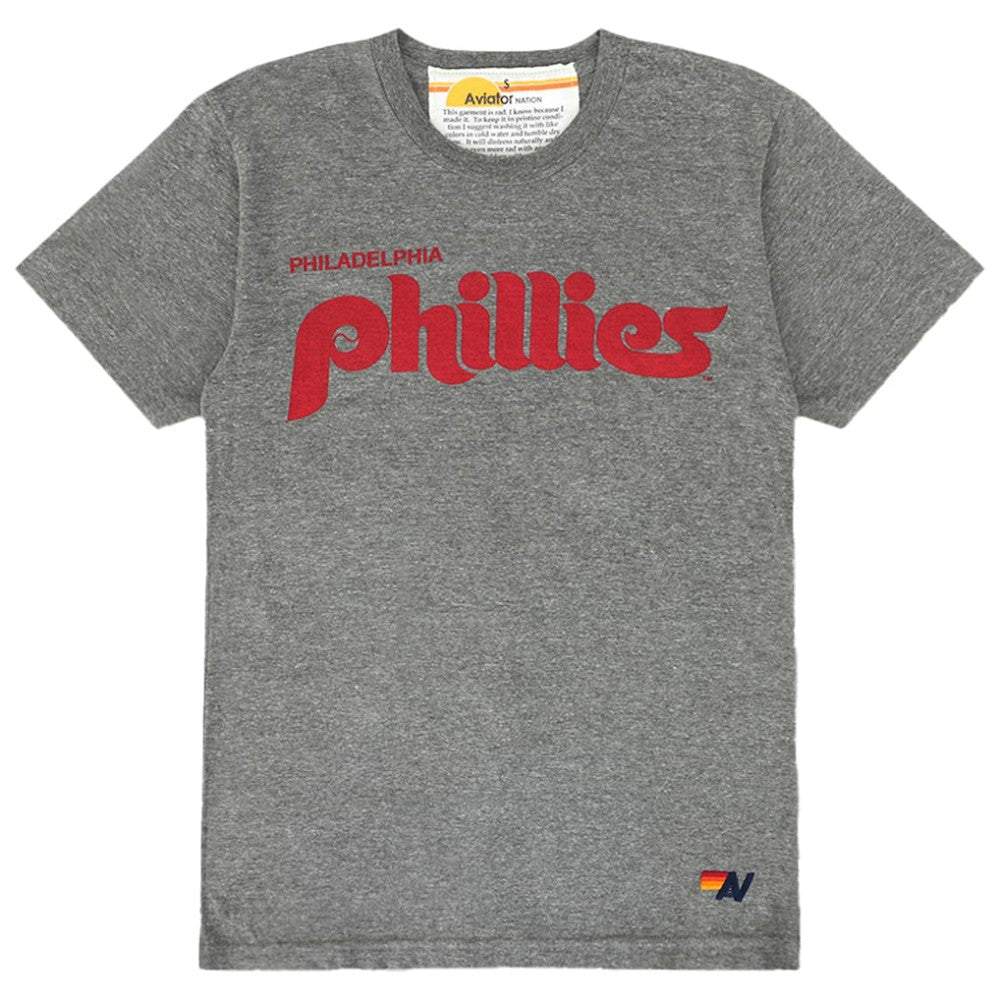 MLB Philadelphia Phillies Aviator Nation x MLB Unisex Bolt Tri-Blend T-Shirt