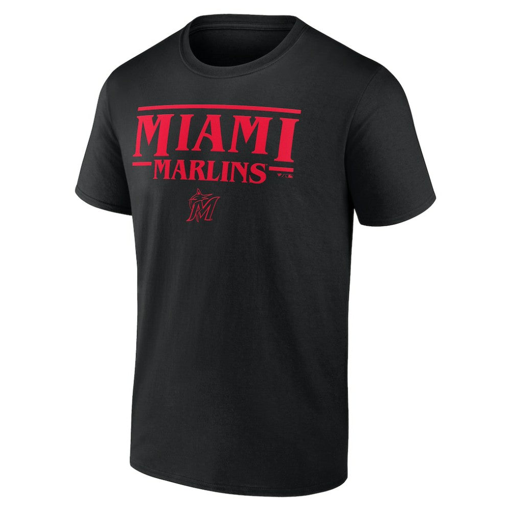 MLB Miami Marlins Stranger Things Logo Lockup T-Shirt