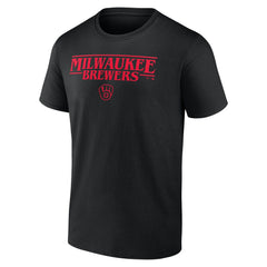 MLB Milwaukee Brewers Stranger Things Logo Lockup T-Shirt