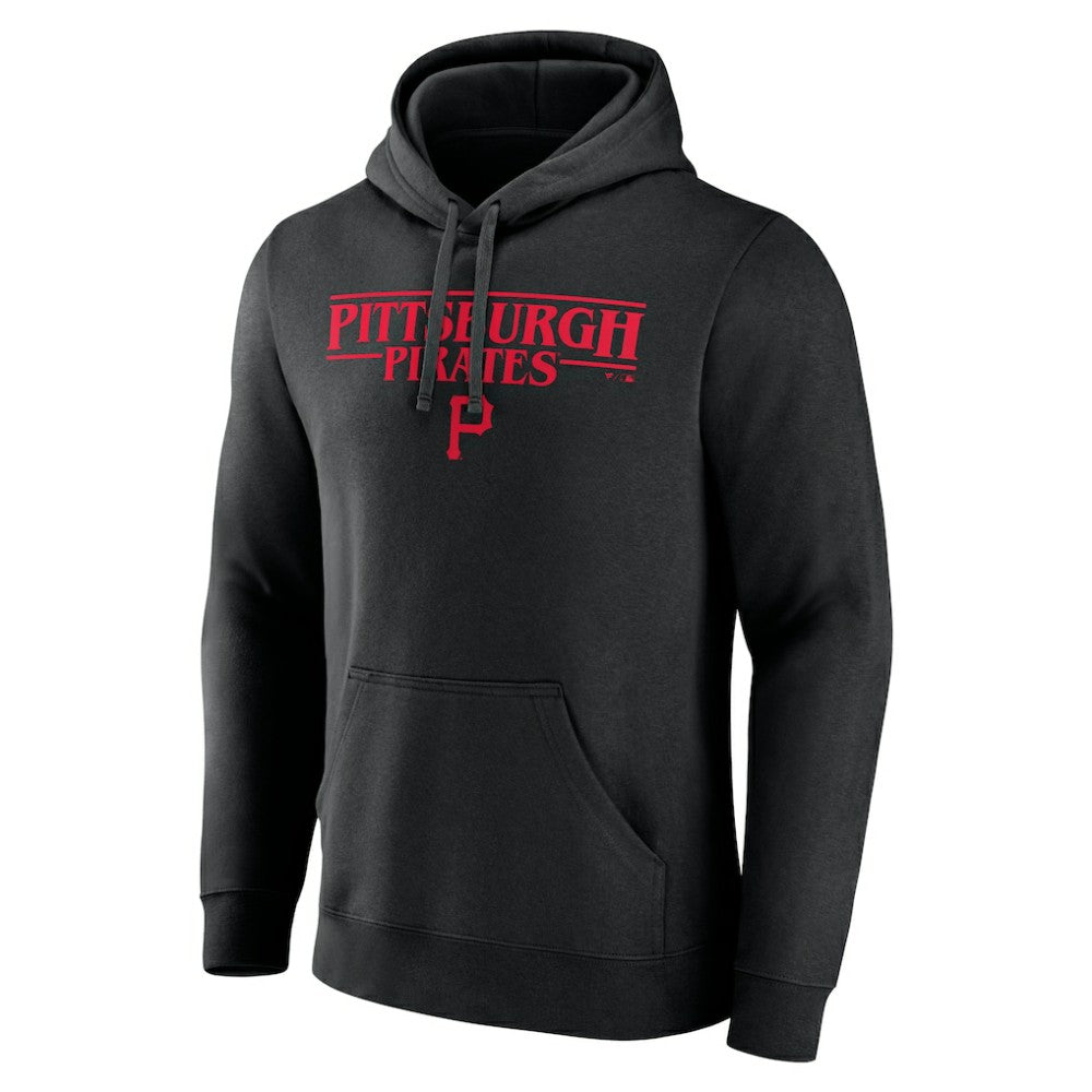 MLB Pittsburgh Pirates Stranger Things Logo Lockup Pullover Hoodie