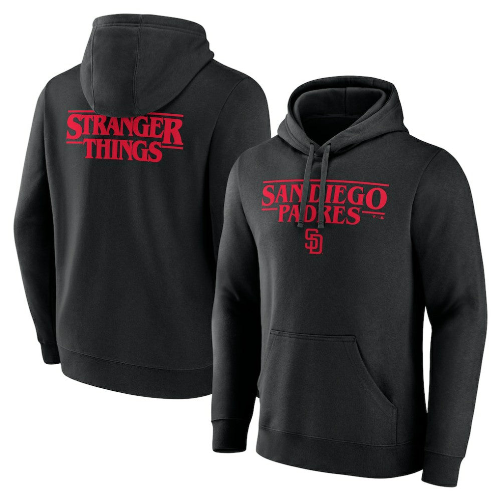 MLB San Diego Padres Stranger Things Logo Lockup Pullover Hoodie