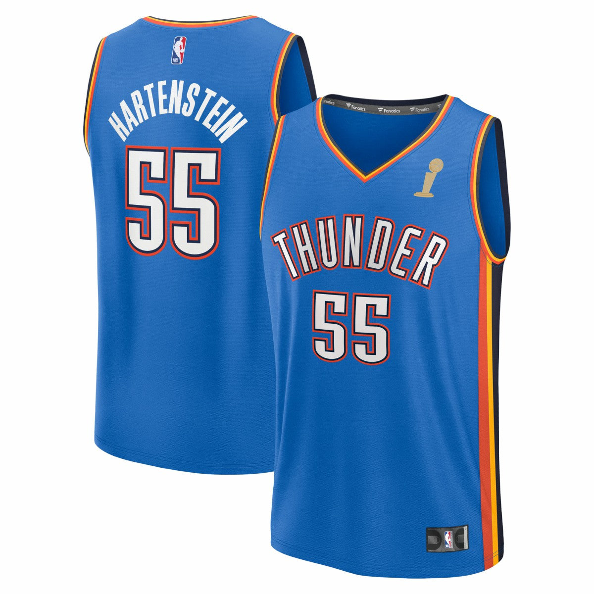 NBA Isaiah Hartenstein Oklahoma City Thunder 2025 NBA Finals Champions Fast Break Replica Player Jersey