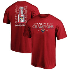NHL Red Florida Panthers Fanatics 2025 Stanley Cup Champions Big & Tall Roster T-Shirt
