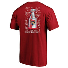 NHL Red Florida Panthers Fanatics 2025 Stanley Cup Champions Big & Tall Roster T-Shirt