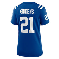 DJ Giddens  Women's Team Game Jersey - Indianapolis Colts