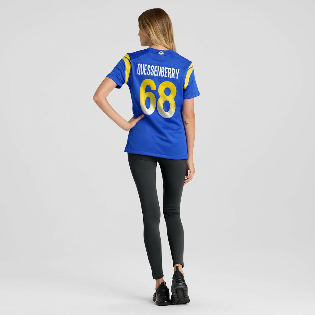 David Quessenberry  Women's Team Game Jersey - Los Angeles Rams