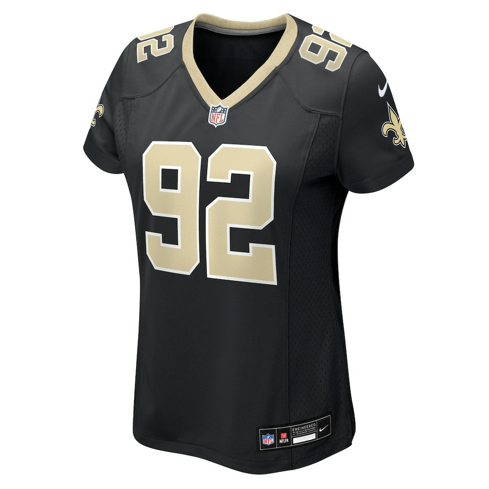 Davon Godchaux  Women's Team Game Jersey - New Orleans Saints