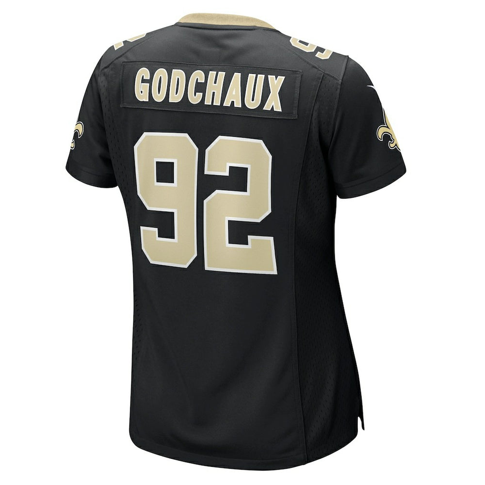 Davon Godchaux  Women's Team Game Jersey - New Orleans Saints