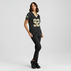 Davon Godchaux  Women's Team Game Jersey - New Orleans Saints
