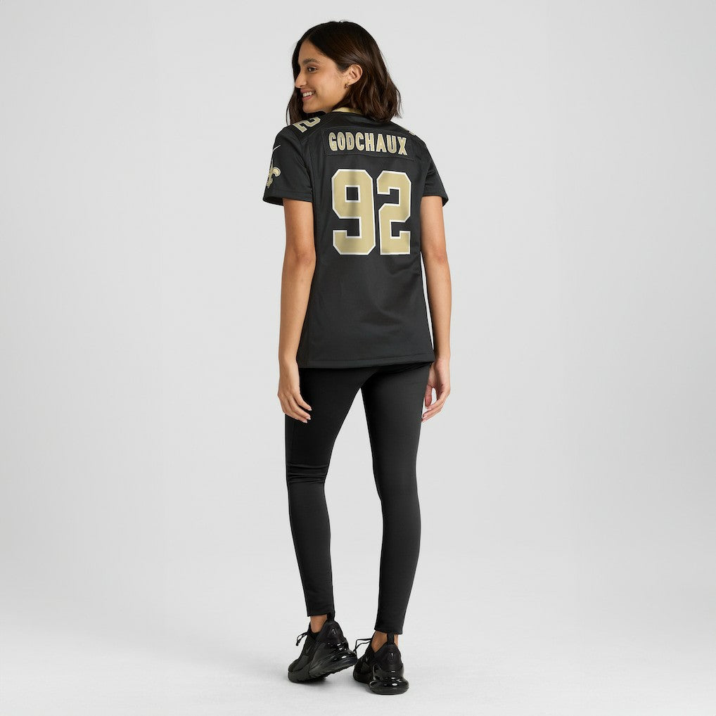 Davon Godchaux  Women's Team Game Jersey - New Orleans Saints
