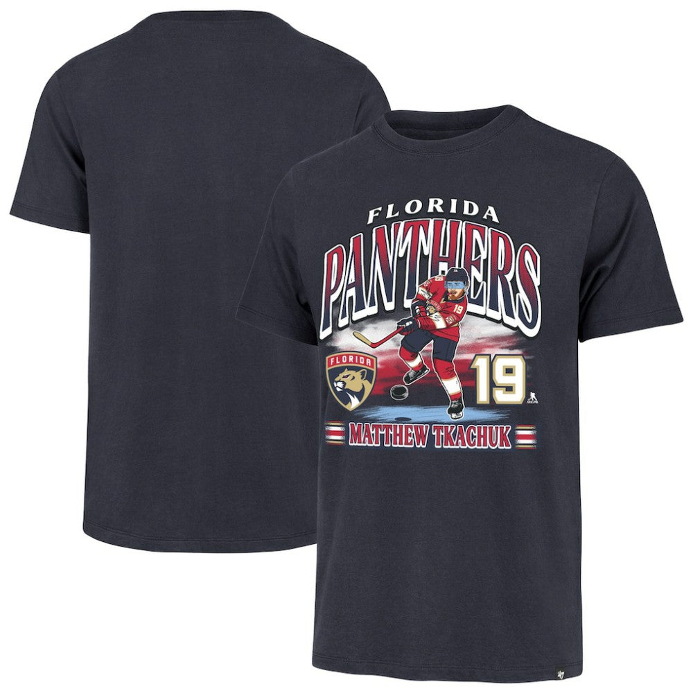NHL Navy Matthew Tkachuk Florida Panthers '47 Franklin Player Name & Number T-Shirt