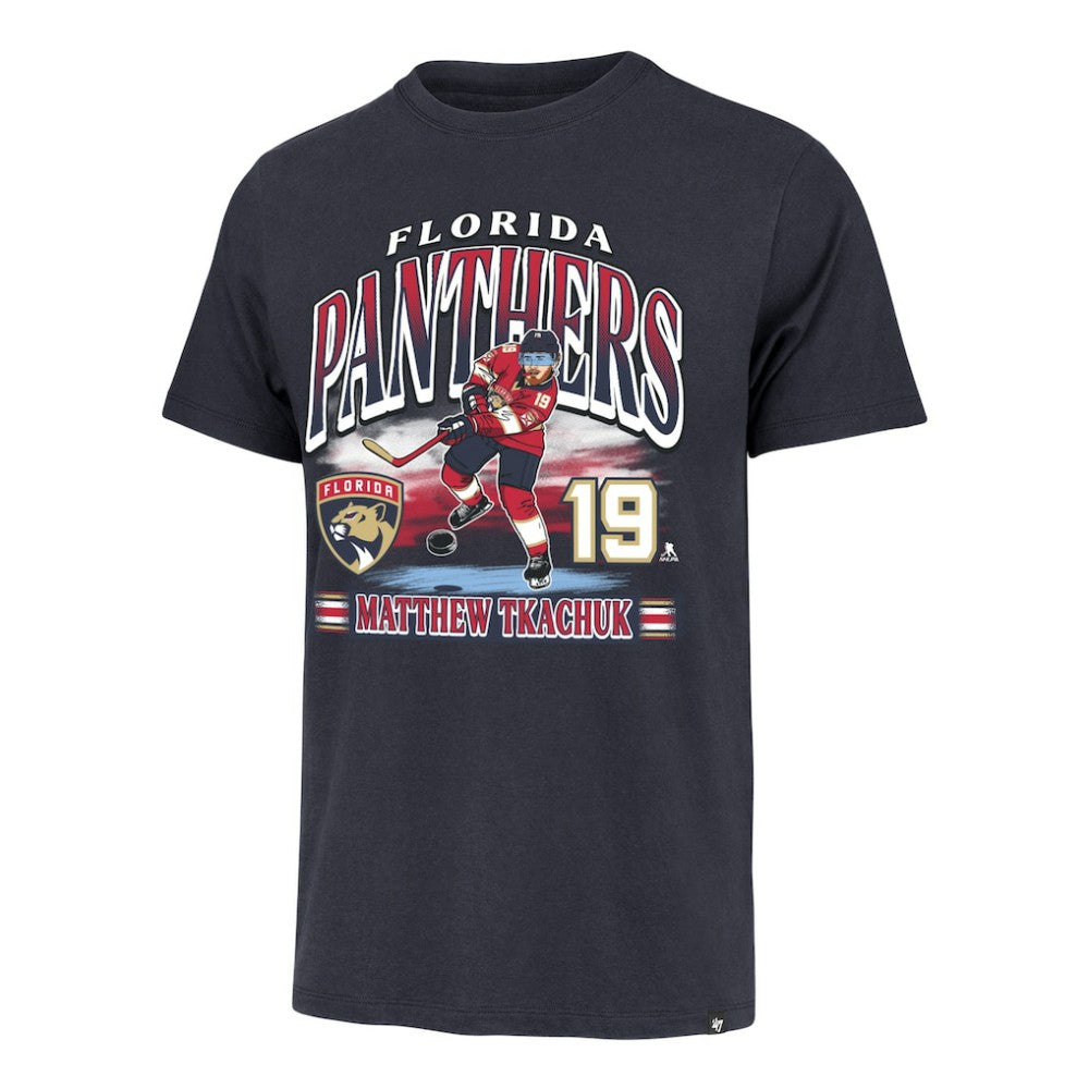 NHL Navy Matthew Tkachuk Florida Panthers '47 Franklin Player Name & Number T-Shirt