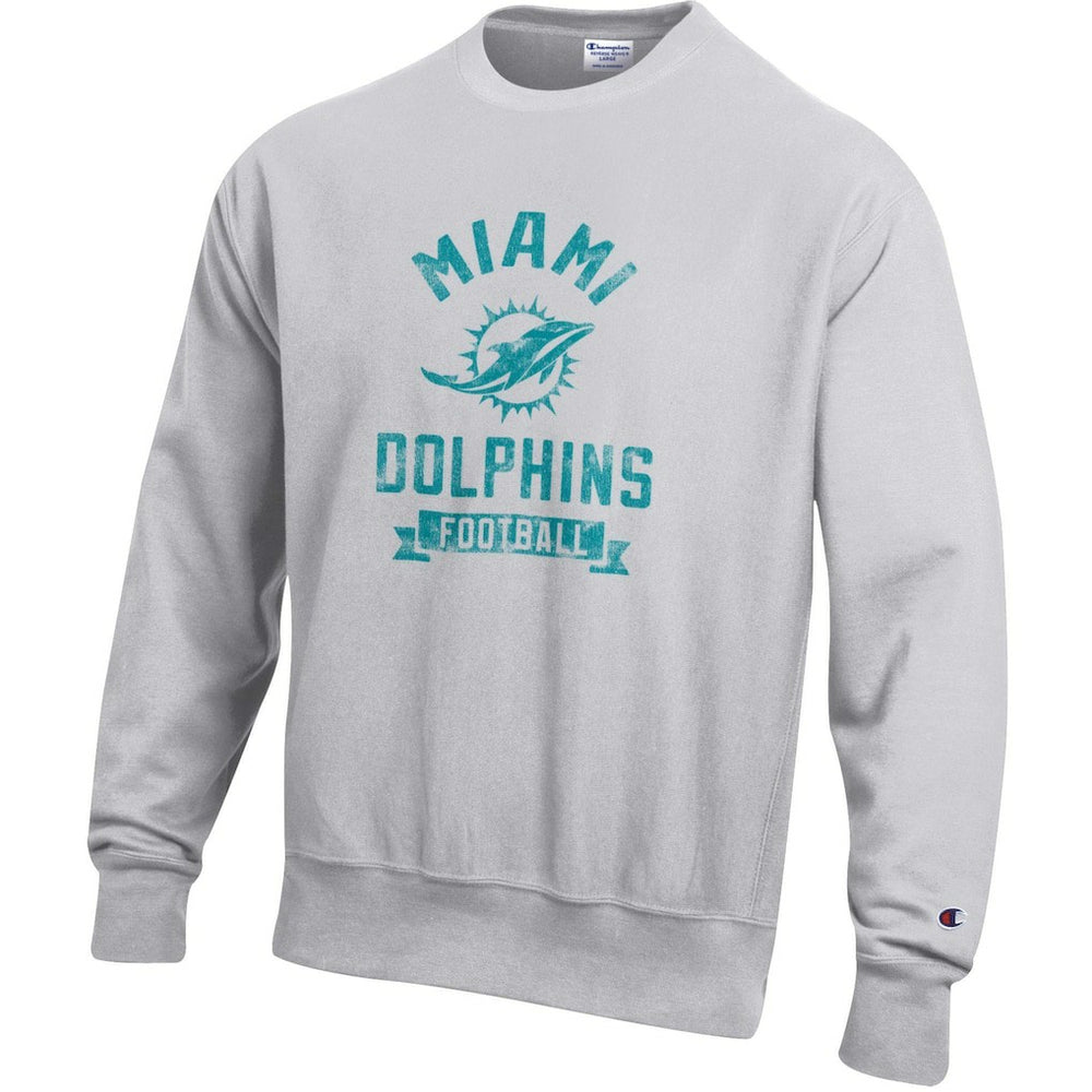 Reverse Weave Fleece Pullover Sweatshirt - Miami Dolphins