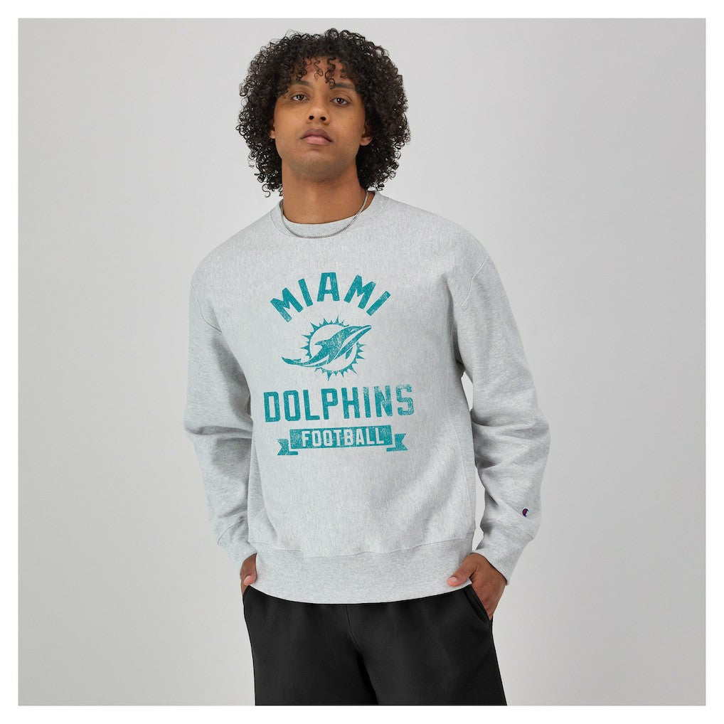 Reverse Weave Fleece Pullover Sweatshirt - Miami Dolphins