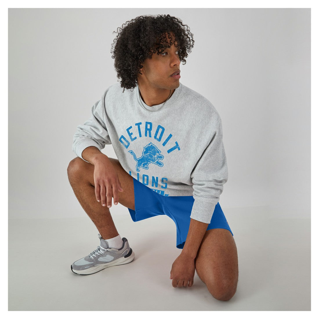 Reverse Weave Fleece Pullover Sweatshirt - Detroit Lions