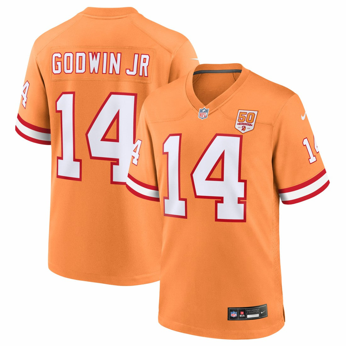 Chris Godwin Jr.  50th Season Game Jersey - Tampa Bay Buccaneers