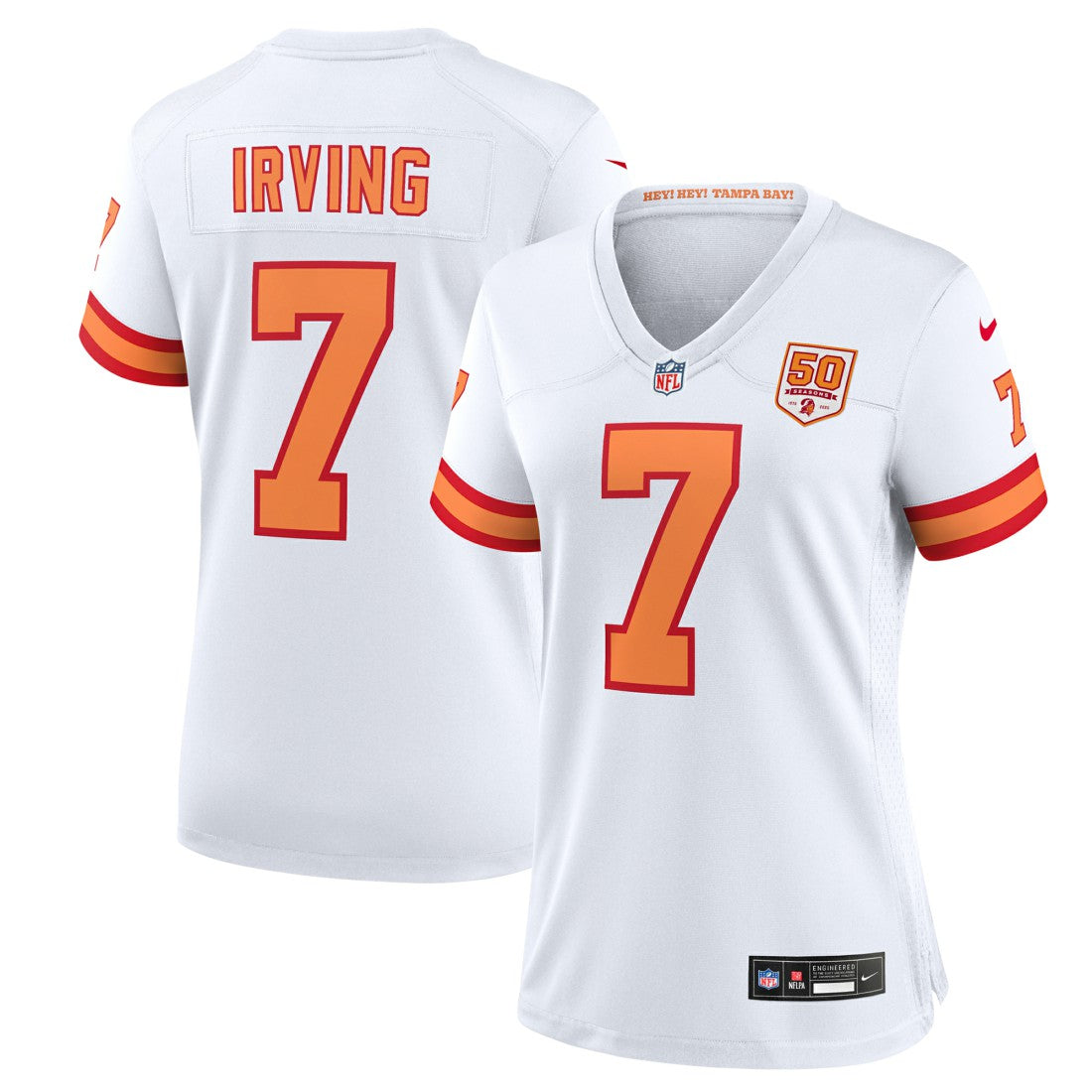Bucky Irving '76  Women's 50th Season Game Jersey - Tampa Bay Buccaneers