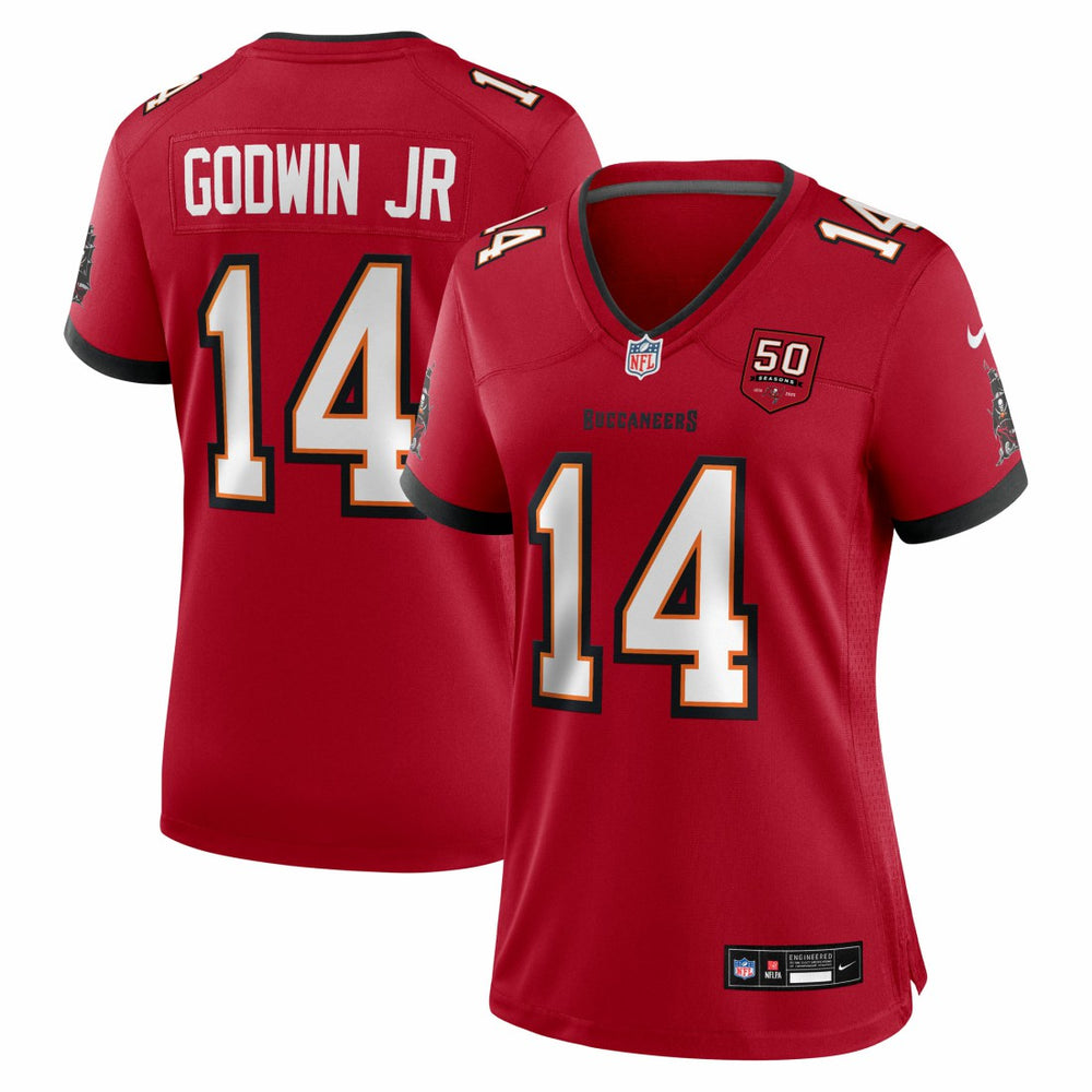 Chris Godwin Jr.  Women's 50th Season Team Game Jersey - Tampa Bay Buccaneers