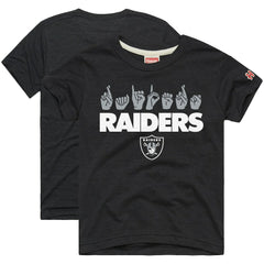 Homage Youth Love Sign x ASL 2.0 Tri-Blend T-Shirt - Las Vegas Raiders