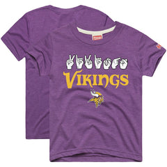 Homage Youth Love Sign x ASL 2.0 Tri-Blend T-Shirt - Minnesota Vikings