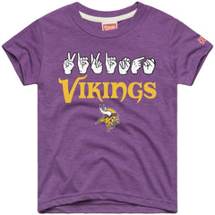 Homage Youth Love Sign x ASL 2.0 Tri-Blend T-Shirt - Minnesota Vikings