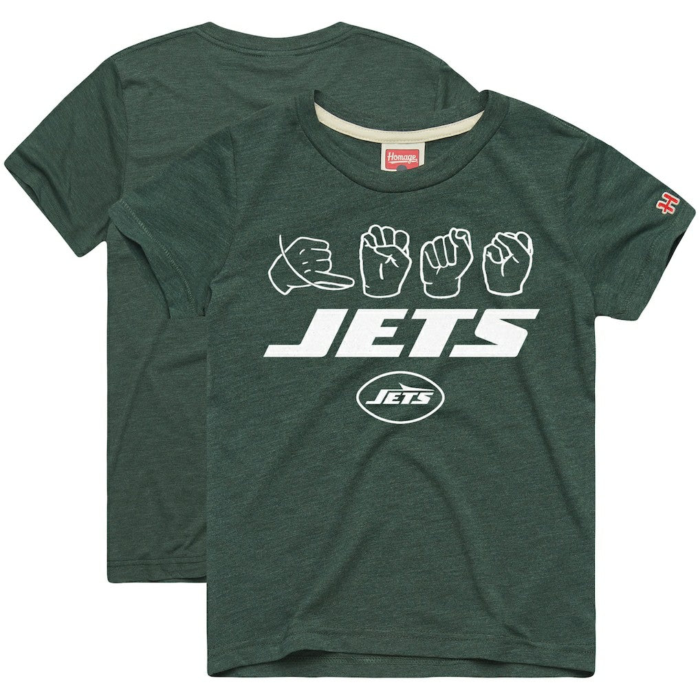 Homage Youth Love Sign x ASL 2.0 Tri-Blend T-Shirt - New York Jets