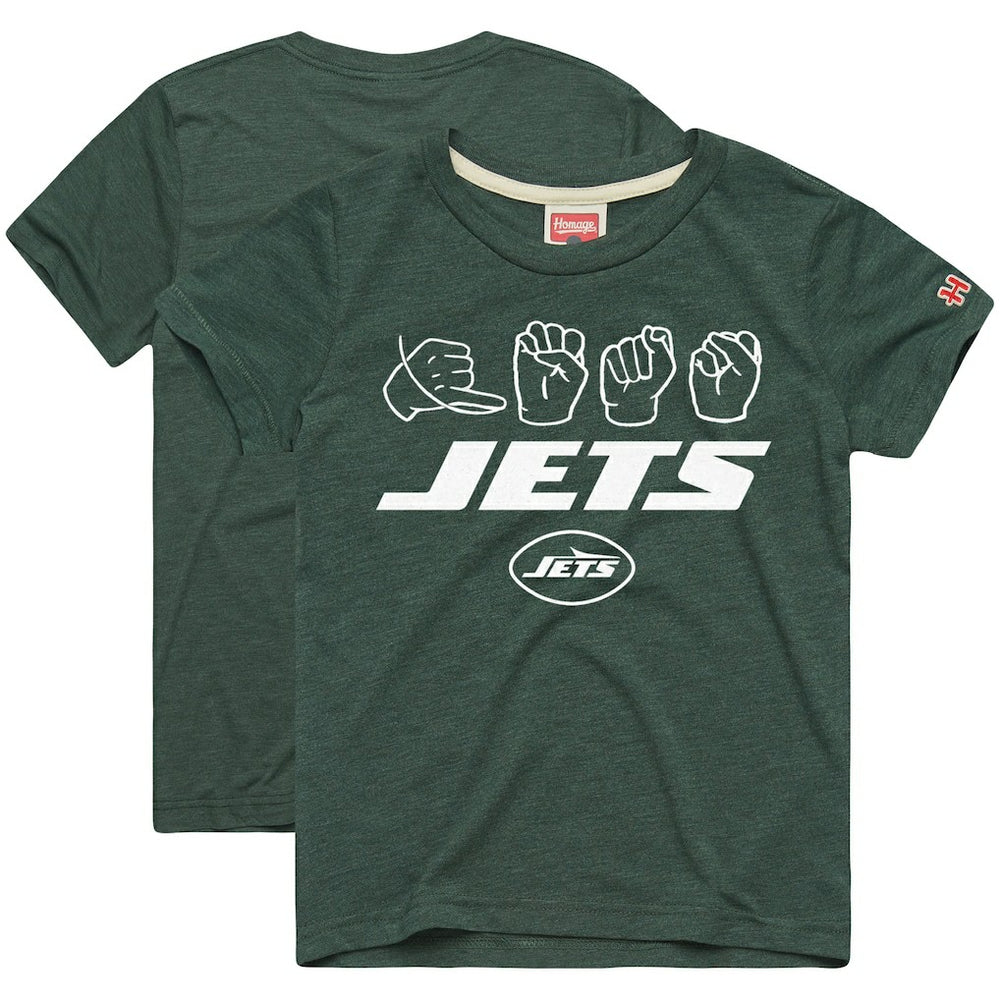 Homage Youth Love Sign x ASL 2.0 Tri-Blend T-Shirt - New York Jets