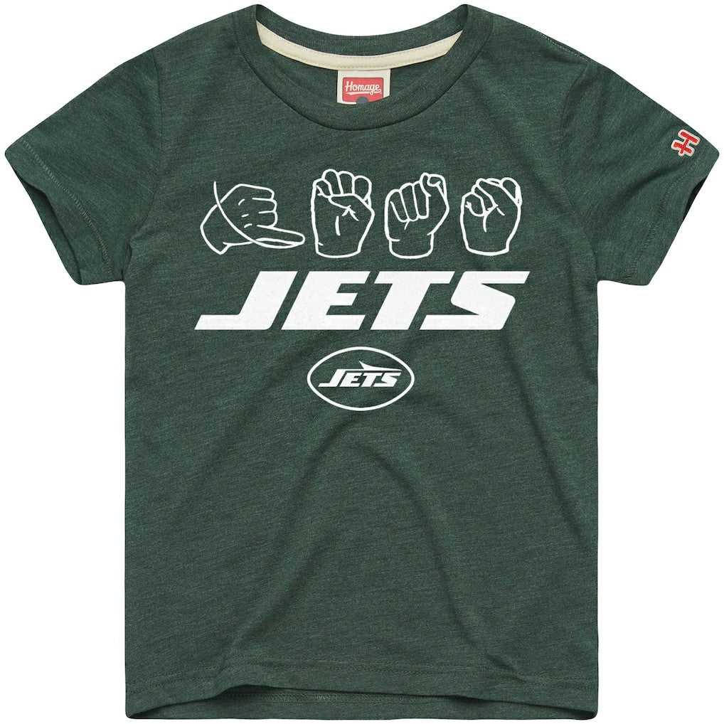 Homage Youth Love Sign x ASL 2.0 Tri-Blend T-Shirt - New York Jets
