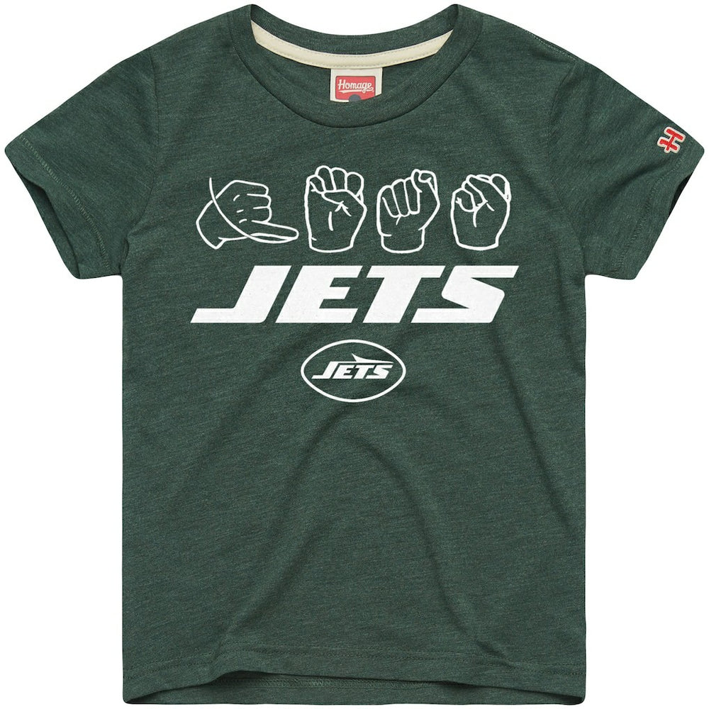 Homage Youth Love Sign x ASL 2.0 Tri-Blend T-Shirt - New York Jets