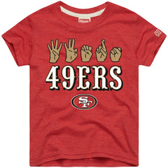 Homage Youth Love Sign x ASL 2.0 Tri-Blend T-Shirt - San Francisco 49ers