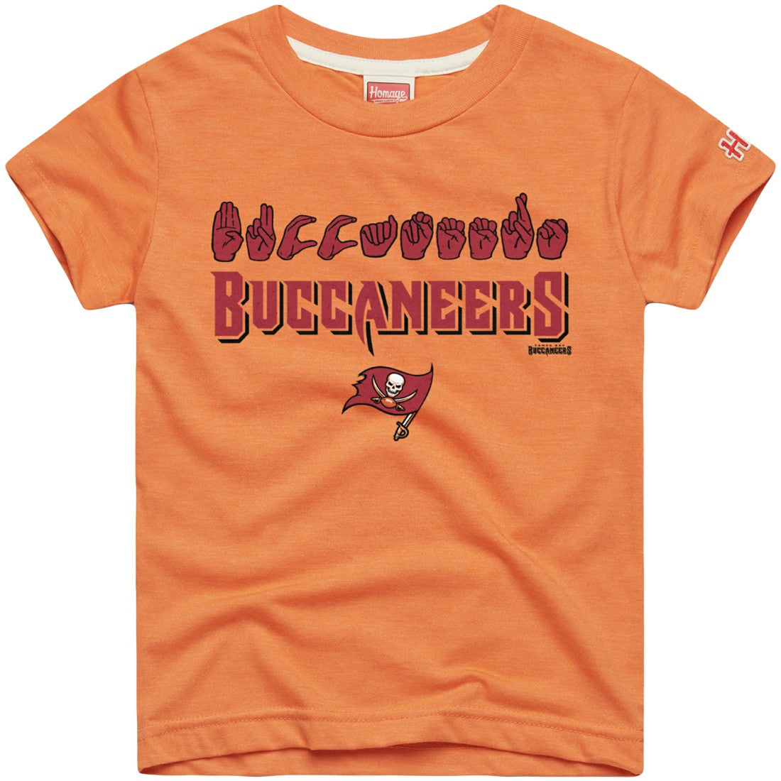 Homage Youth Love Sign x ASL 2.0 Tri-Blend T-Shirt - Tampa Bay Buccaneers