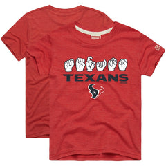 Homage Youth Love Sign x ASL 2.0 Tri-Blend T-Shirt - Houston Texans