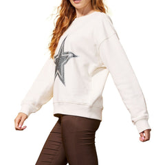 Terez Women's Gems Fleece Crewneck Sweatshirt - Dallas Cowboys