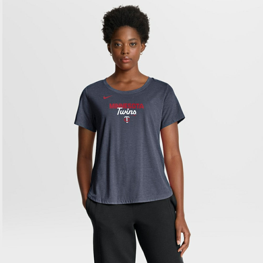 MLB Minnesota Twins Nike Women's Arched Tri-Blend T-Shirt