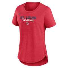 MLB St. Louis Cardinals Nike Women's Arched Tri-Blend T-Shirt