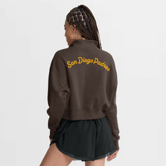 MLB San Diego Padres Nike Women's Primetime Phoenix Fleece Half-Zip Sweatshirt