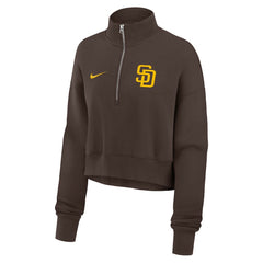 MLB San Diego Padres Nike Women's Primetime Phoenix Fleece Half-Zip Sweatshirt