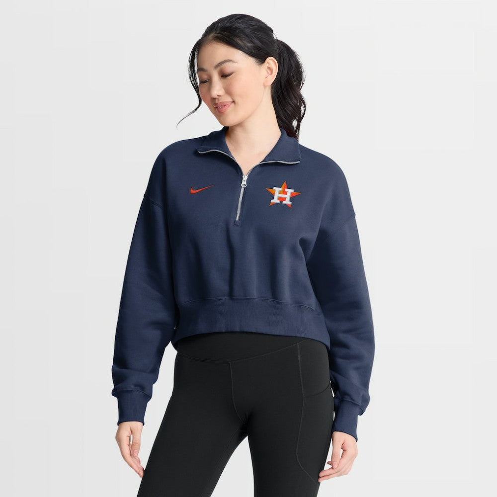 MLB Houston Astros Nike Women's Primetime Phoenix Fleece Half-Zip Sweatshirt