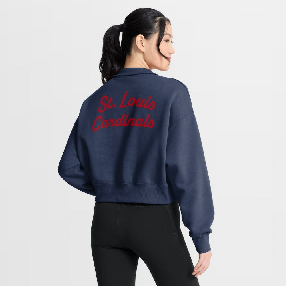 MLB St. Louis Cardinals Nike Women's Primetime Phoenix Fleece Half-Zip Sweatshirt