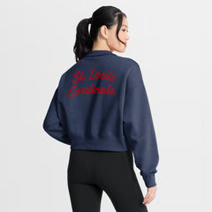 MLB St. Louis Cardinals Nike Women's Primetime Phoenix Fleece Half-Zip Sweatshirt